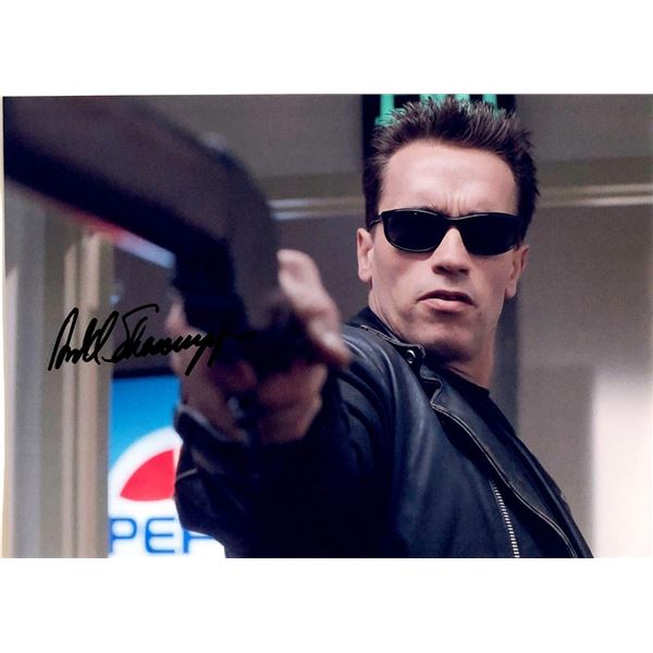 Terminator Arnold Schwarzenegger facsimile signed movie photo
