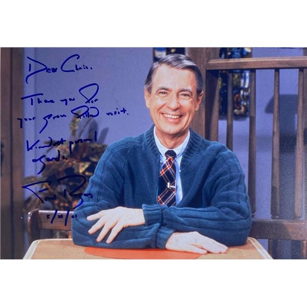 Mister Rogers' Neighborhood Fred Rogers facsimile signed  photo