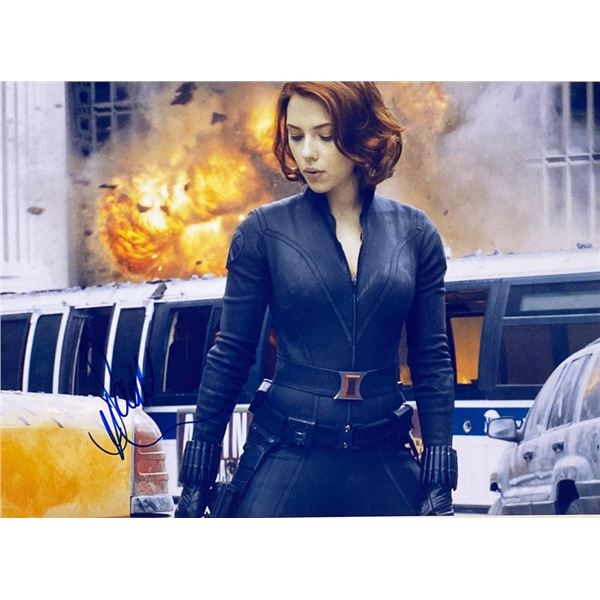 Marvel Black Widow Scarlett Johansson facsimile signed  movie photo