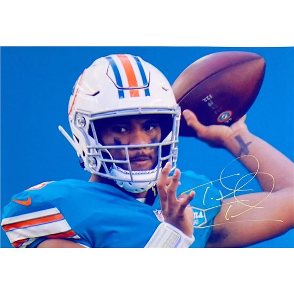 Miami Dolphins Tua Tagovailoa facsimile signed  photo