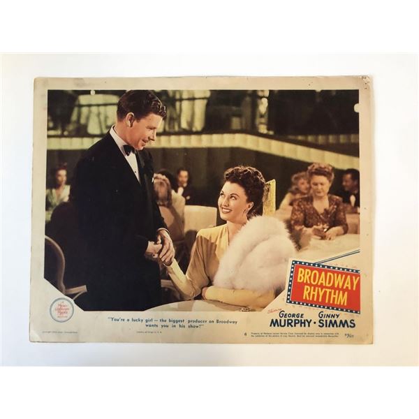 Broadway Rhythm original 1944 vintage lobby card