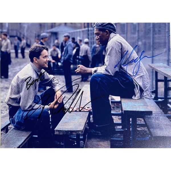 The Shawshank Redemption Tim Robbins and Morgan Freeman facsimile signed  movie photo