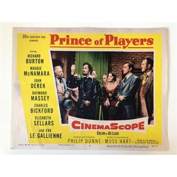 Prince of Players  original 1955 vintage lobby card