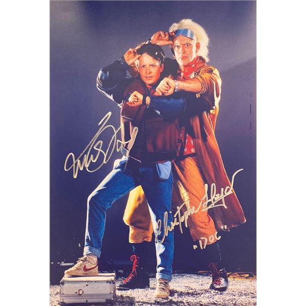 Back to the Future Michael J. Fox and Christopher Lloyd facsimile signed  photo