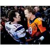 Image 1 : Tom Brady & Peyton Manning  New England Patriots Denver Broncos facsimile signed  photo
