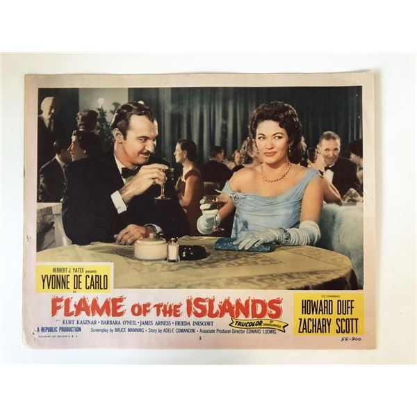 Flame of the Islands original 1955 vintage lobby card
