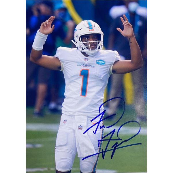 Miami Dolphins Tua Tagovailoa facsimile signed  photo