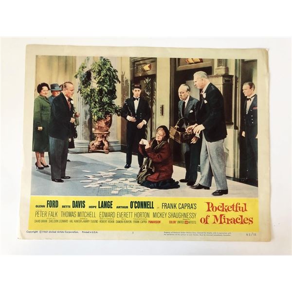 Pocketful of Miracles original 1962 vintage lobby card