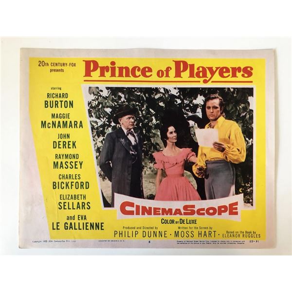 Prince of Players  original 1955 vintage lobby card
