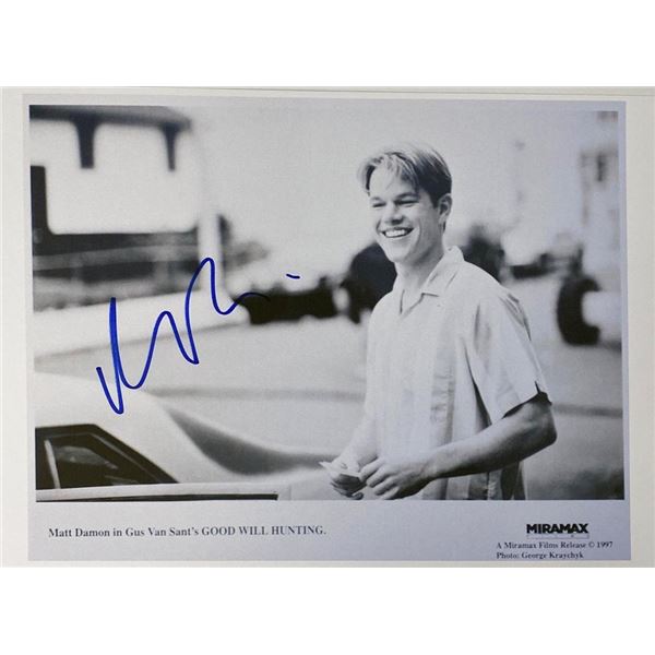Good Will Hunting Matt Damon facsimile signed movie photo