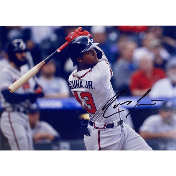 Atlanta Braves Ronald Acuna Jr facsimile signed  photo