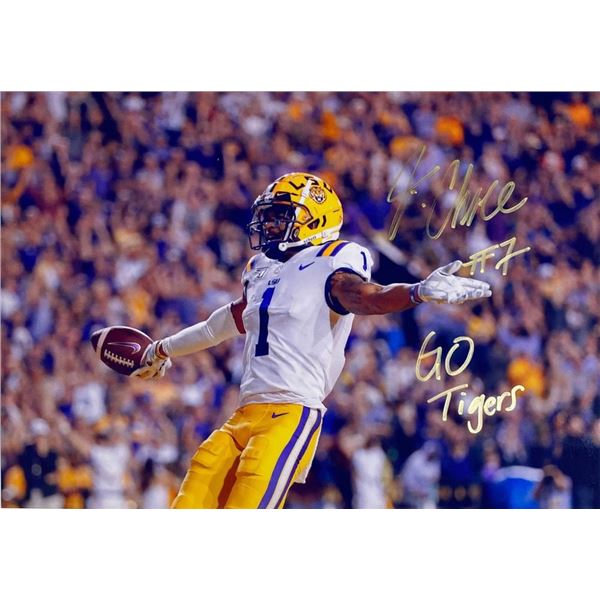 LSU Tigers Ja'Marr Chase facsimile signed  photo