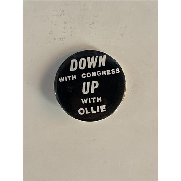 Vintage Down with Congress Up with Ollie Pin