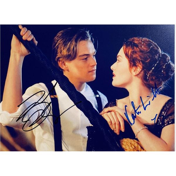 Titanic Leonardo DiCaprio and Kate Winslet facsimile signed  movie photo