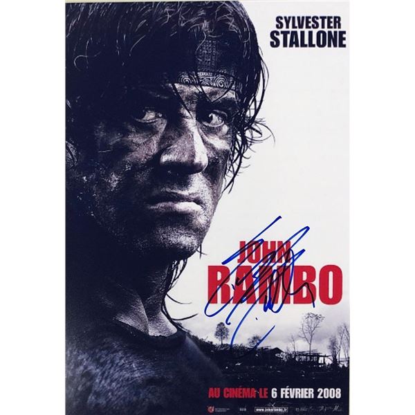 Rambo Sylvester Stallone facsimile signed movie photo