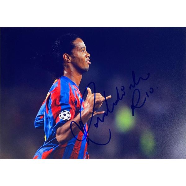 Brazilian Soccer Player Ronaldo facsimile signed  photo