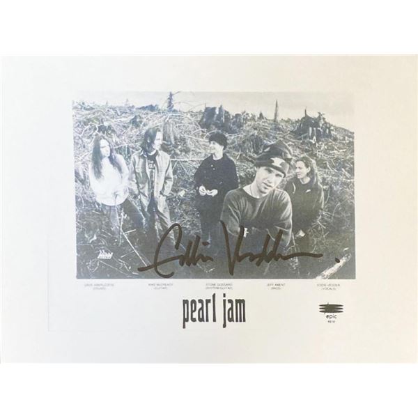 Pearl Jam Eddie Vedder facsimile signed  photo