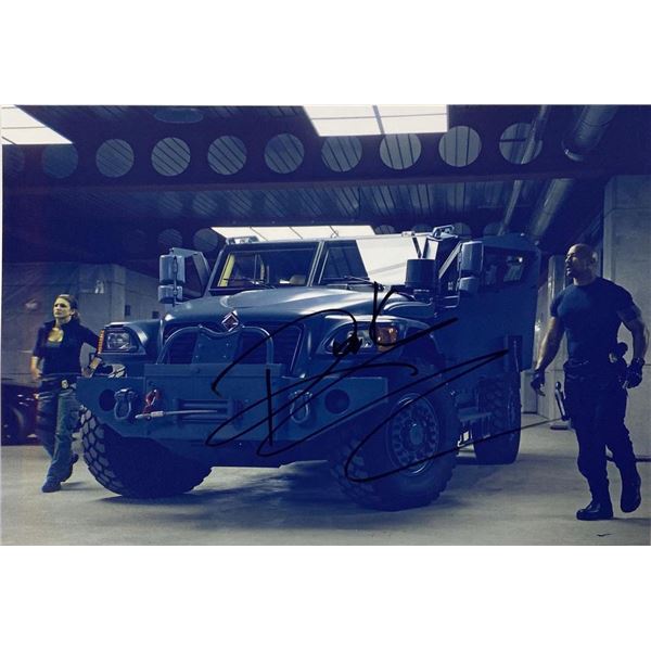 Dwayne Johnson facsimile signed  movie photo