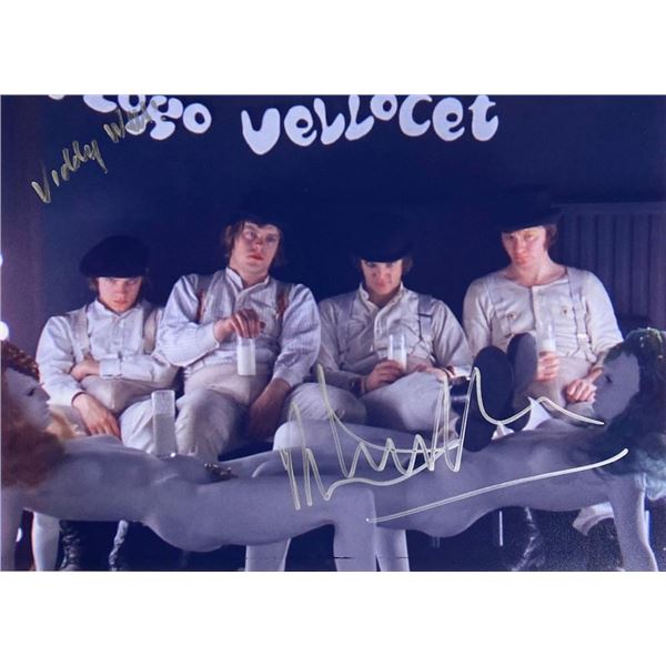 A Clockwork Orange Malcolm McDowell facsimile signed  movie photo
