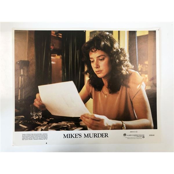 Mike's Murder original 1983 vintage lobby card