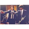 Image 1 : Pulp Fiction John Travolta and Samuel L. Jackson facsimile signed  movie photo