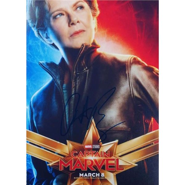 Captain Marvel Annette Bening facsimile signed movie photo