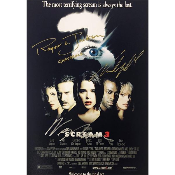 Scream 3 cast facsimile signed  movie photo
