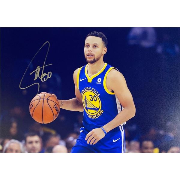 NBA All Star Steph Curry facsimile signed  photo
