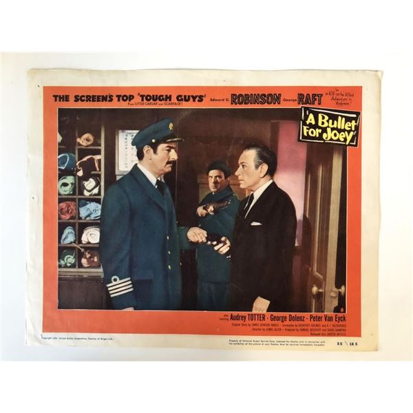A Bullet for Joey original 1955 vintage lobby card