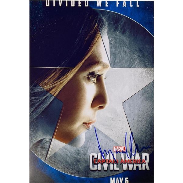 Captain America: Civil War Elizabeth Olsen facsimile signed  movie photo