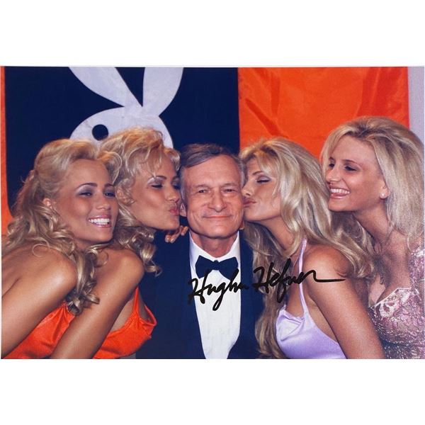 Playboy Hugh Hefner facsimile signed  photo