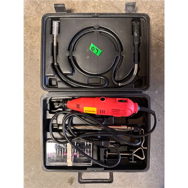 Rotary tool with accessories and carrying case