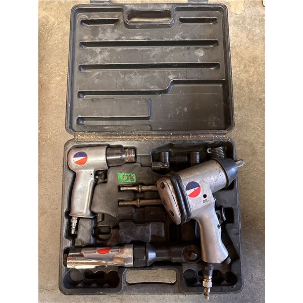 Air impact wrench kit with carrying case