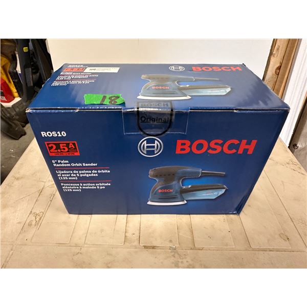 Bosch brand random orbit sander in original box