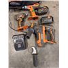 Image 2 : Ridgid brand power tool set with battery and charger