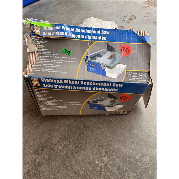 Diamond wheel bench mount saw in original box