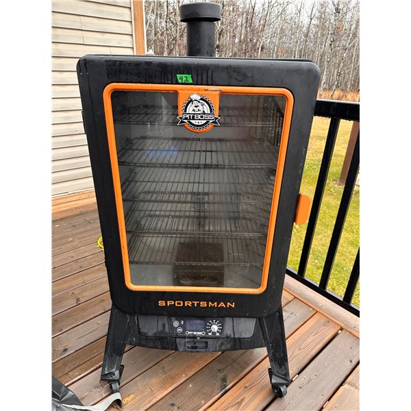 PitBoss brand series 7 wood pellet smoker with cover