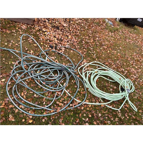 Lot of garden hoses