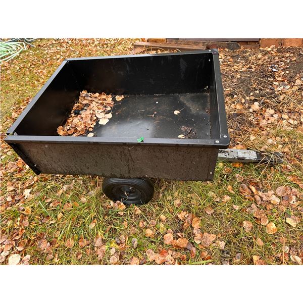 Garden utility trailer to be towed behind lawn tractor or ATV
