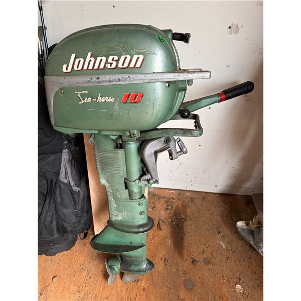 Johnson brand Seahorse 10 outboard boat motor - not tested