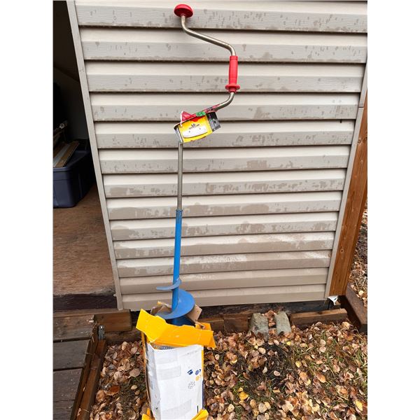 Ice fishing auger & replacement blade