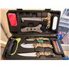 Hunting butcher kit in carrying case