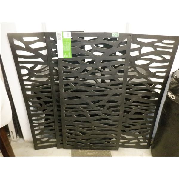 Outdoor decorative screen panels