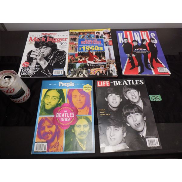 5 Vintage magazines featuring the Beatles and other British bands