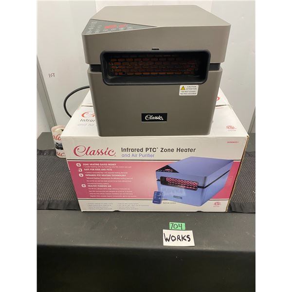 Infrared PTC Zone heater and air purifier in original box