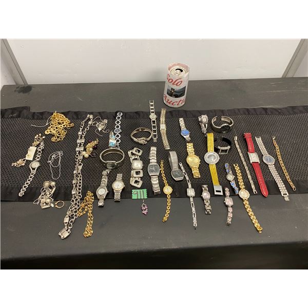 Large lot of fashion watches and jewellery