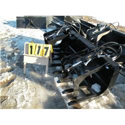 twin cylinder grapple bucket