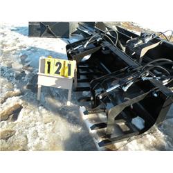 twin cylinder grapple bucket