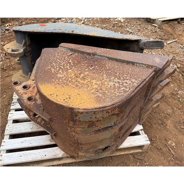 Qty 2 Machine Bucket Attachments w/ Teeth  23"W