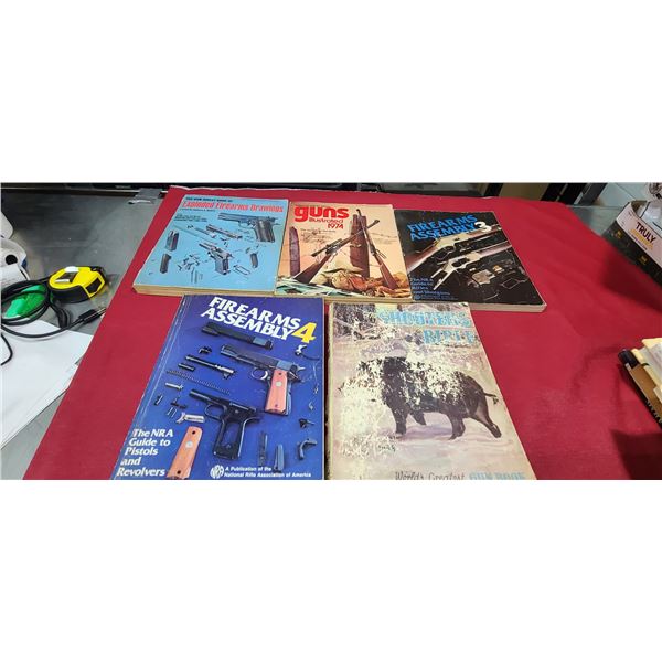 FIREARMS ASSEMBLY 3 AND 4 AND GUNS ILLUSTRATED 1974 THE DIGEST OF EXPLODED FIREARMS DRAWINGS